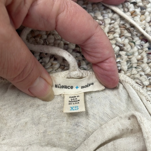 Silence & Noise Bubble Front & Wrap Cream Women's Top - Picture 6 of 11